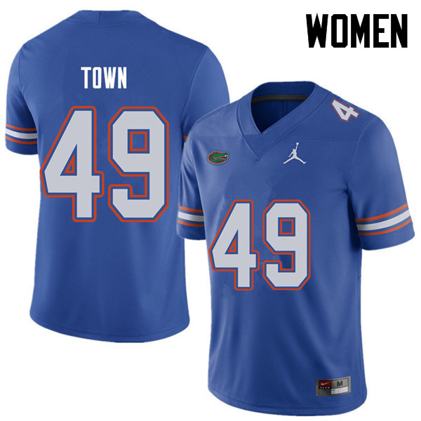 Jordan Brand Women #49 Cameron Town Florida Gators College Football Jerseys Sale-Royal - Click Image to Close